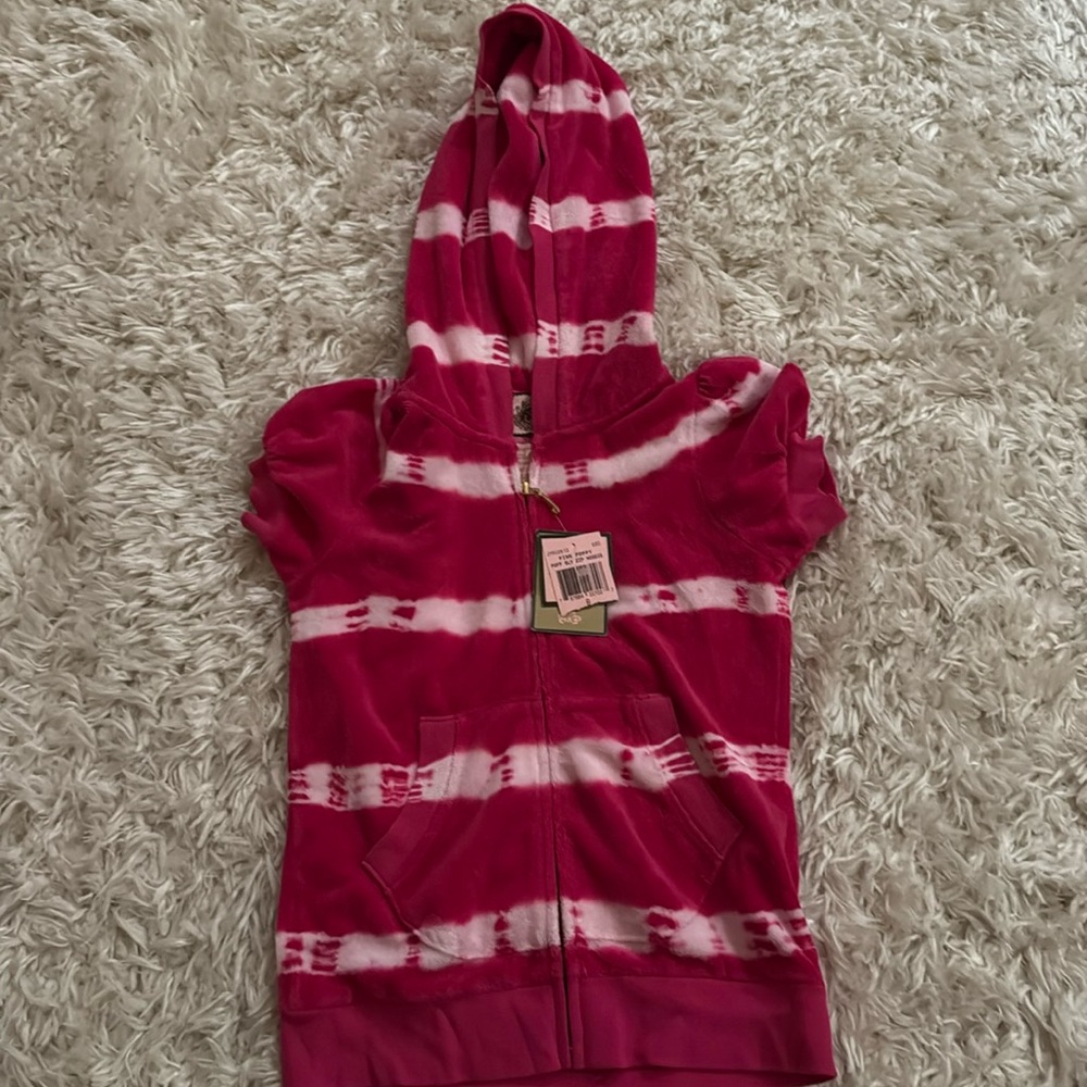 NWT juicy sz 8 puff zip hoodie